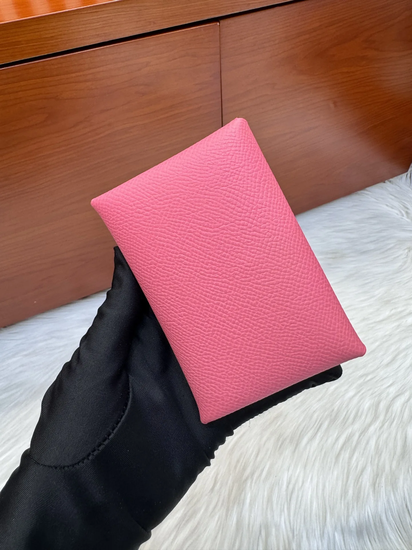 Hermes Calvi Duo card holder Epsom coin purse