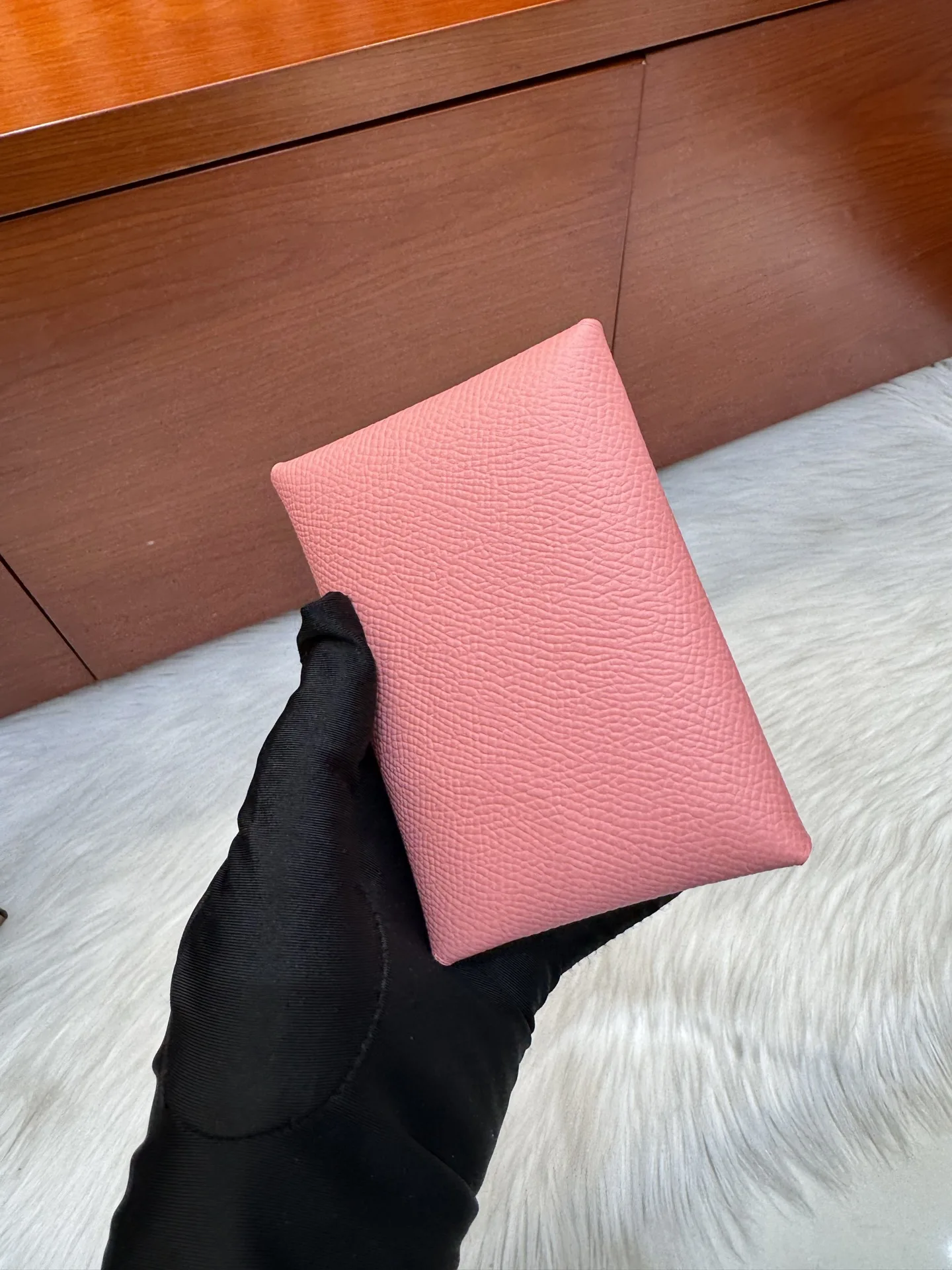 Hermes Calvi Duo card holder Epsom coin purse