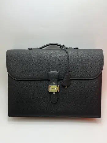 Sac a Depeches Combination Lock Men s Briefcase Laptop Bag Replica Hermes mens bags