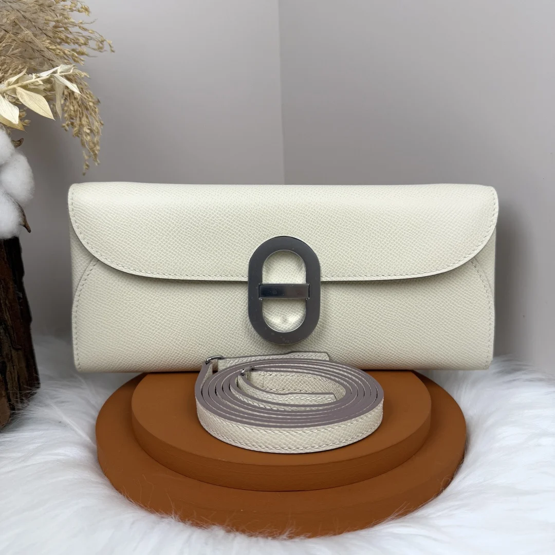 Hermes Chained Andre Pig Nose Crossbody Bag to go 24cm Epsom M4 Gris Pale Hermes Chained Andre Pig Nose Crossbody Bag to go 24cm Epsom M4 Gris Pale