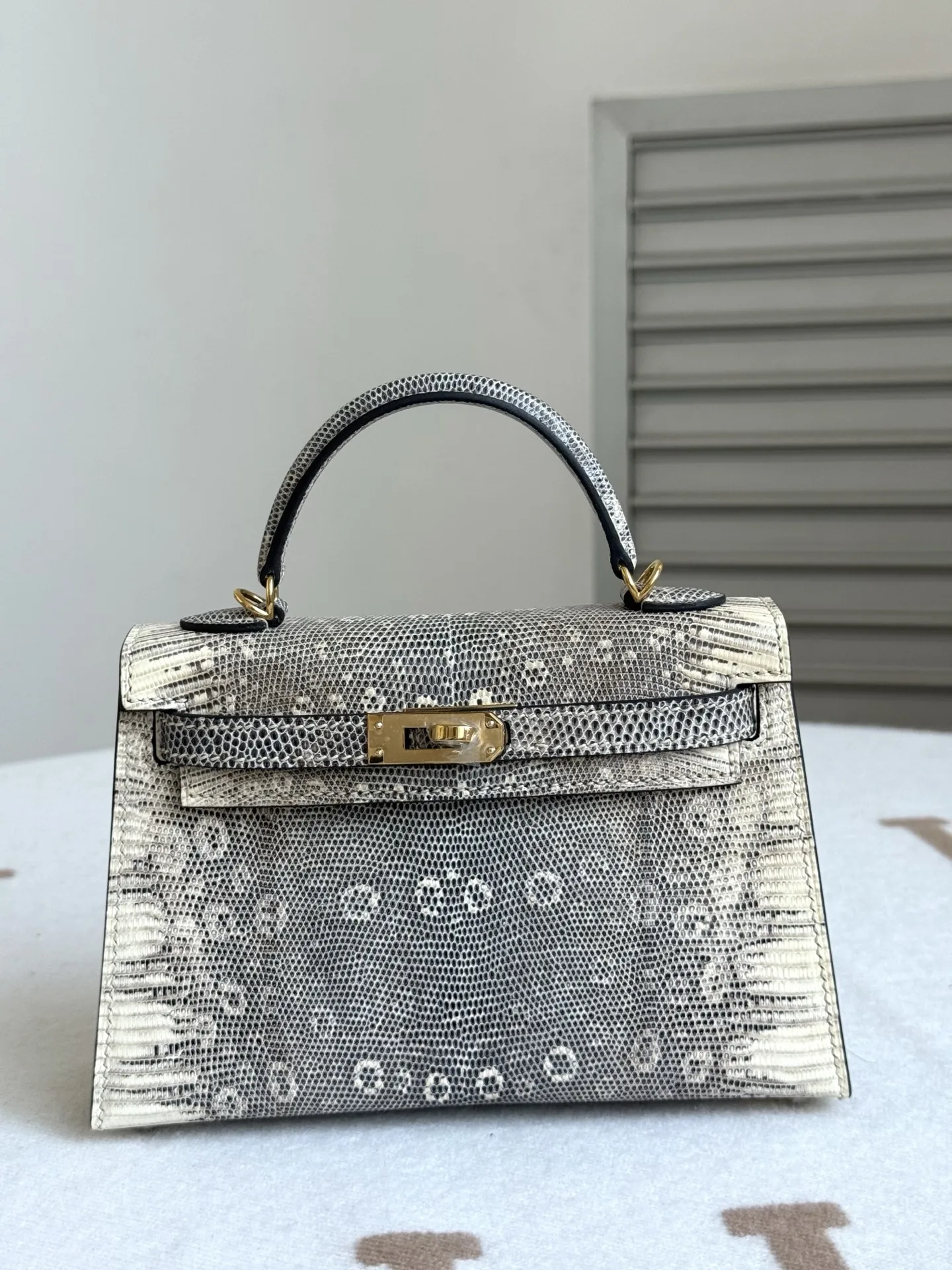 Hermes Kelly II 19cm Imported Original Lizard Leather Ladies Handbag