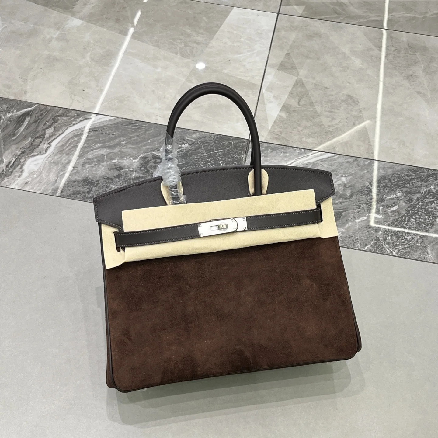 Hermes Birkin 30 Swift Suede Women s Handbag