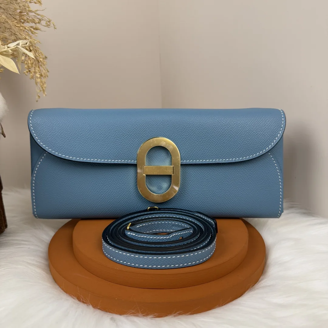 Hermes Chained Andre Pig Nose Crossbody Bag to go 24cm Epsom M4 Gris Pale Hermes Chained Andre Pig Nose Crossbody Bag to go 24cm Epsom M4 Gris Pale