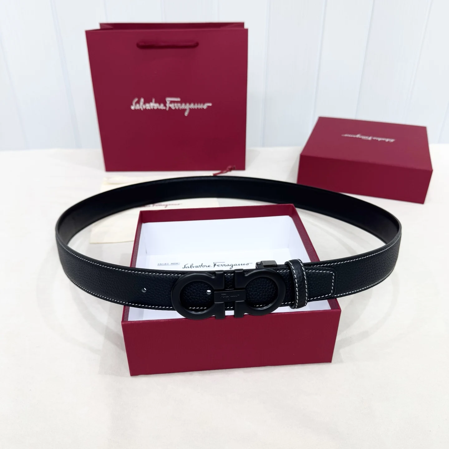 Ferragamo Bespoke Reversible Leather Belt