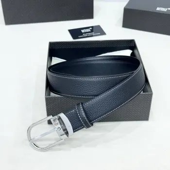 35mm Men s Leather Belt Replica Montblanc Mens Belts