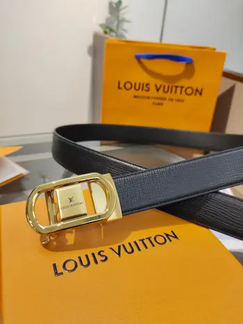 35mm Width Men s Automatic Leather Belt, Automatic Smooth Buckle Waist Belt Replica Louis Vuitton Mens Belts
