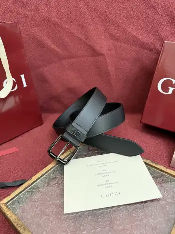 673921 AP0N 4099 Men s Business Cowhide Leather Belt 35MM Replica Gucci Mens Belts