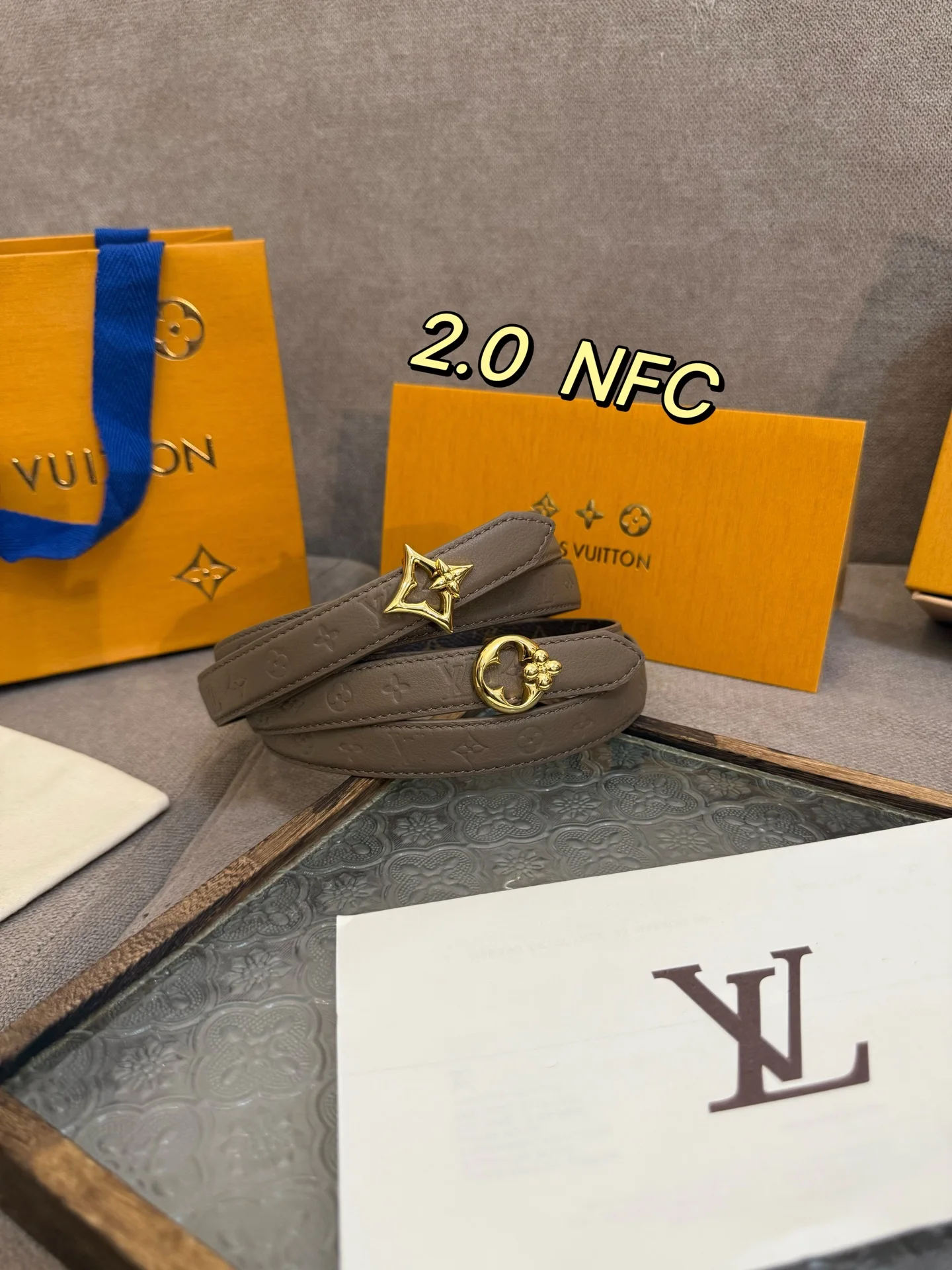 Louis Vuitton Flowergram 20mm Monogram Empreinte Calf Leather Belt