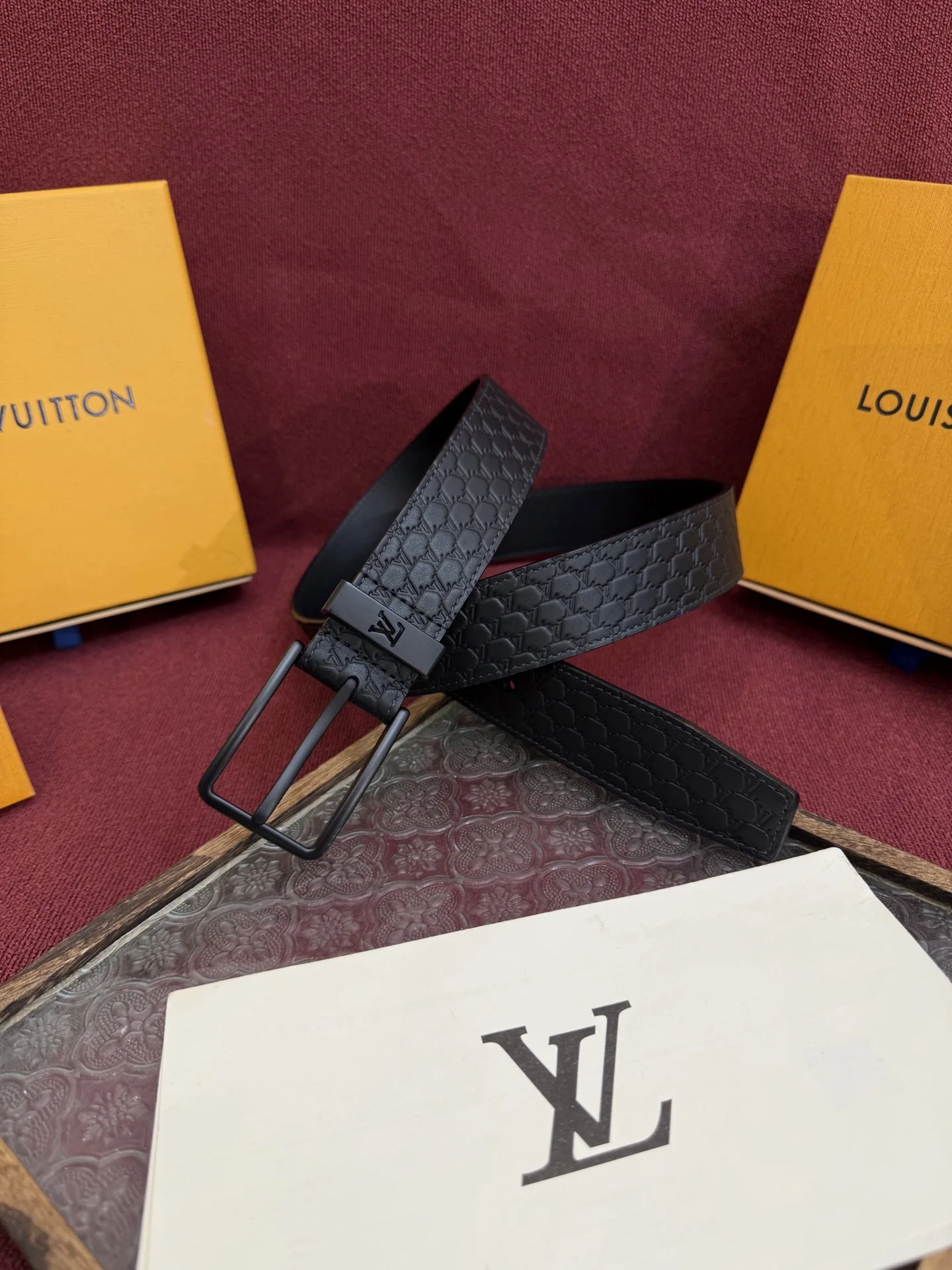 Louis Vuitton 2025 New Men s Leather Belt, 3.5cm Width
