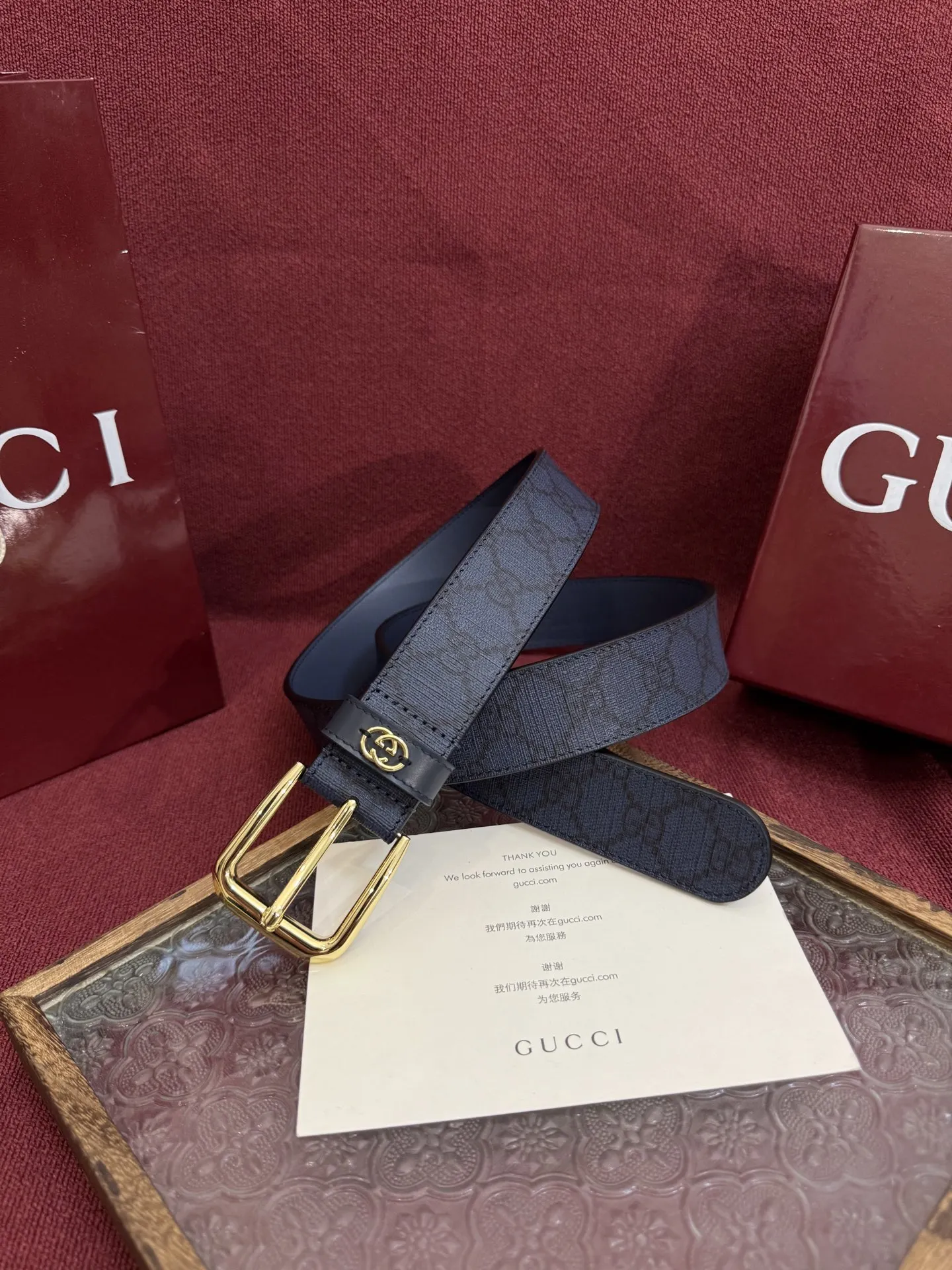 Gucci 673921 FABY3 8442 Men s Belt, Width 3.5cm