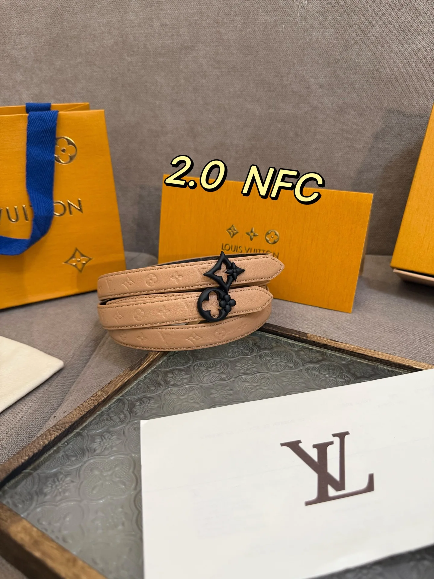 Louis Vuitton Flowergram 20mm Monogram Empreinte Calf Leather Belt