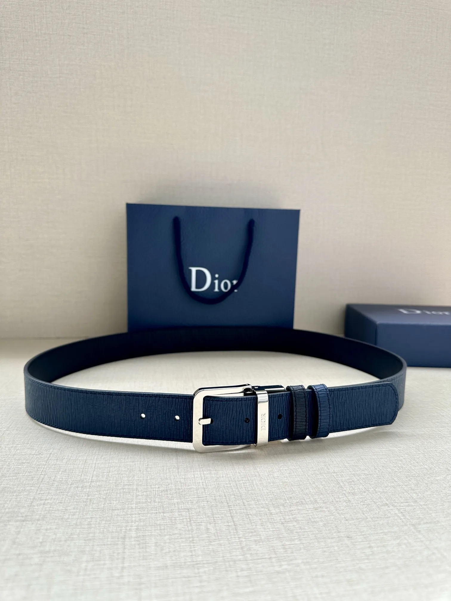 Dior 35MM Reversible Leather Belt Dior 35MM Reversible Leather Belt
