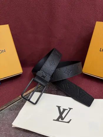 2025 New Men s Leather Belt, 3.5cm Width Replica Louis Vuitton Mens Belts