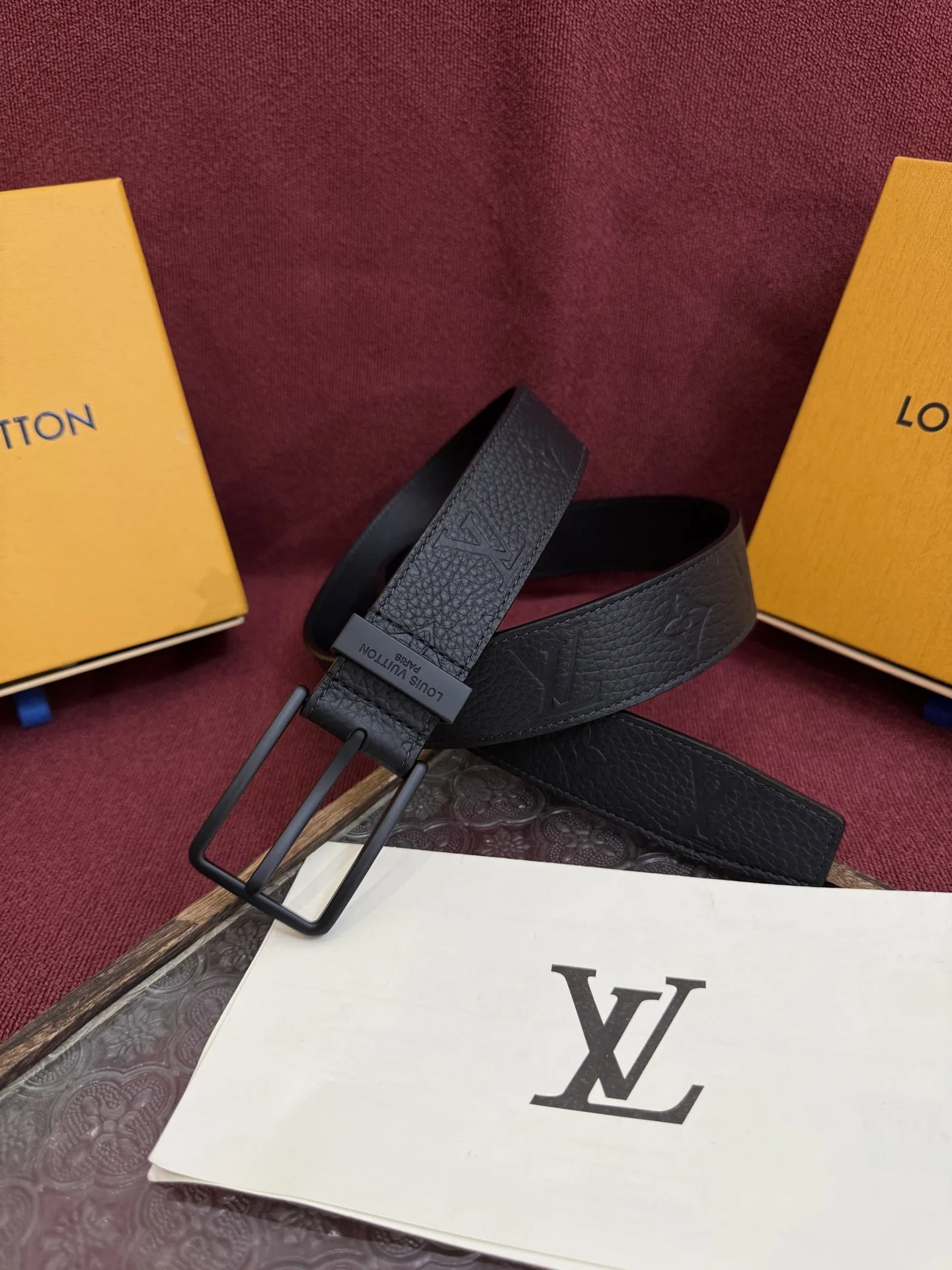 Louis Vuitton 2025 New Men s Leather Belt, 3.5cm Width