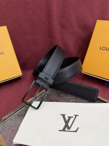 2025 New Men s Leather Belt, 3.5cm Width Replica Louis Vuitton Mens Belts