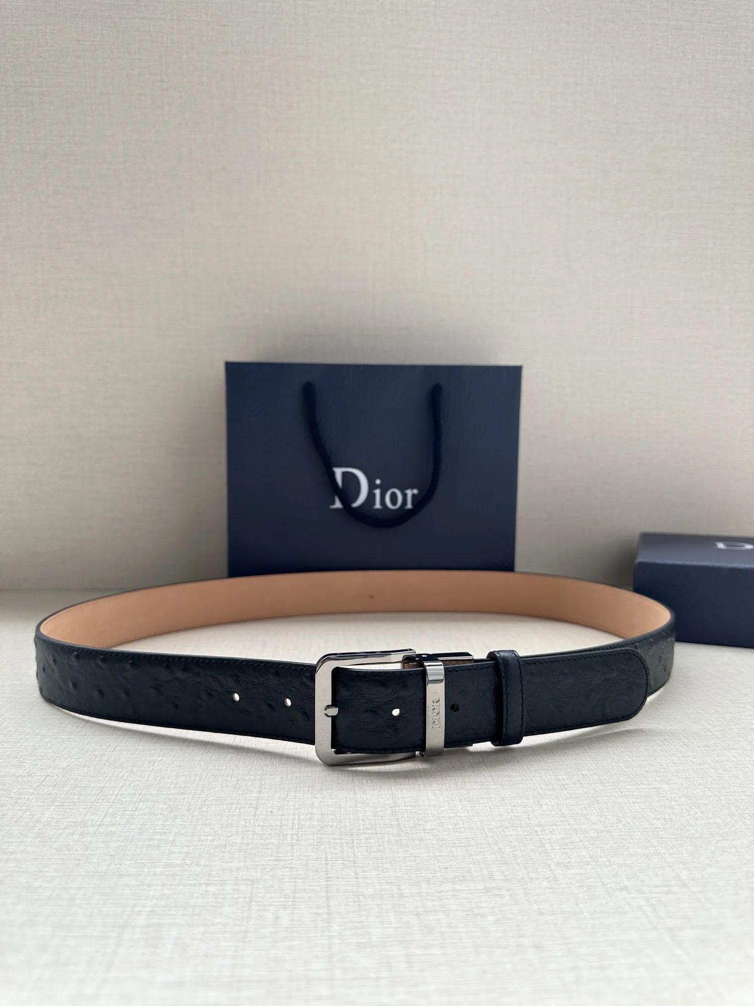 Dior 35MM Reversible Leather Belt