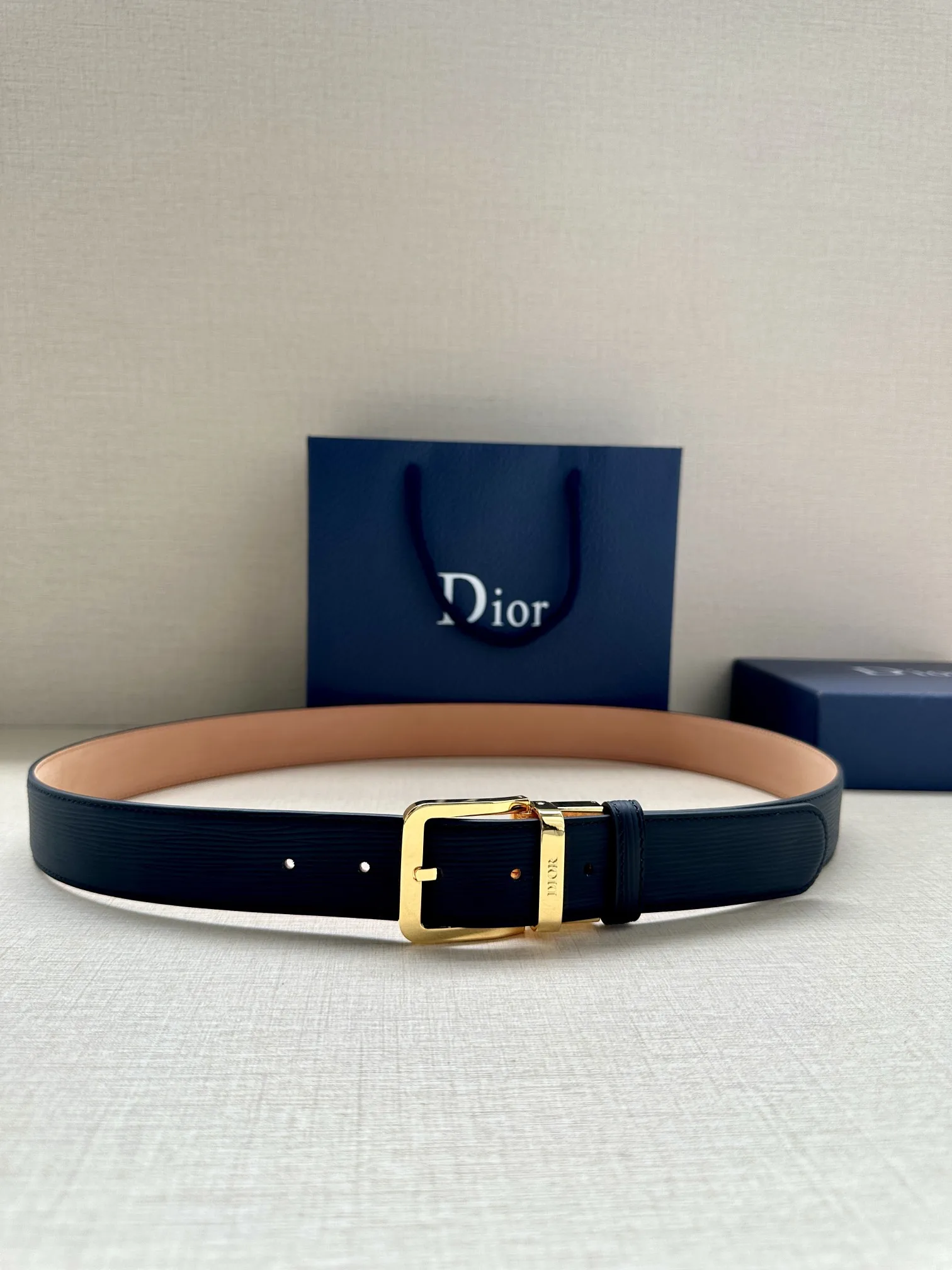 Dior 35MM Reversible Leather Belt Dior 35MM Reversible Leather Belt