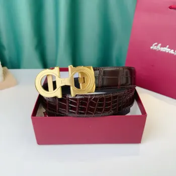 35MM width men s automatic buckle leather belt, automatic smooth buckle waistband Replica Ferragamo Mens Belts