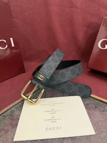 673921 92TIN 1000 Men s Leather Belt, 3.5cm Width Replica Gucci Mens Belts
