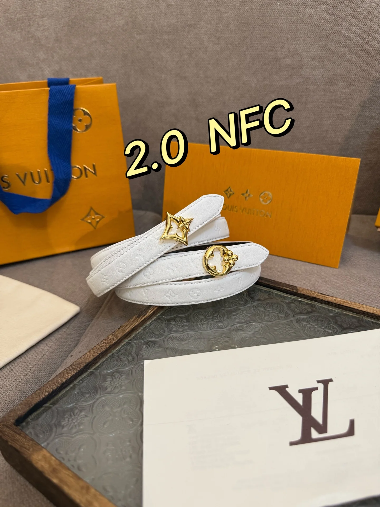 Louis Vuitton Flowergram 20mm Monogram Empreinte Calf Leather Belt