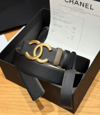 Reversible Leather Belt for Women 3.0cm Replica Chanel Womens Belts
