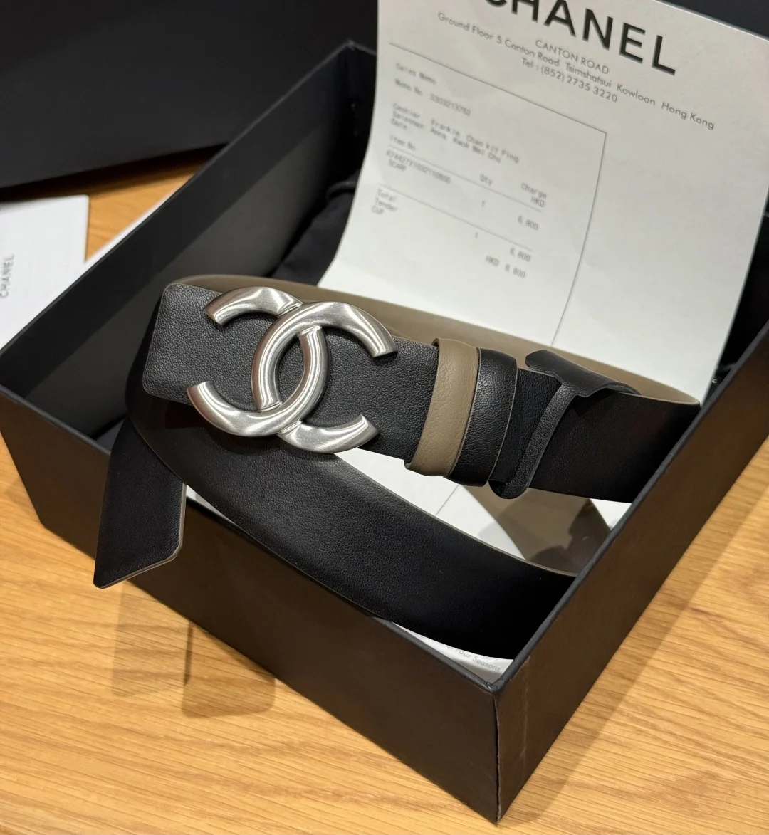 Chanel Women s Reversible Leather Belt 3.0cm