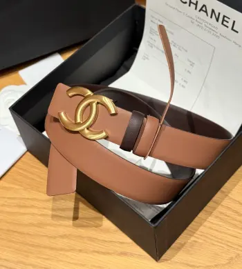 Women s reversible leather belt 3.0cm Replica Chanel Womens Belts