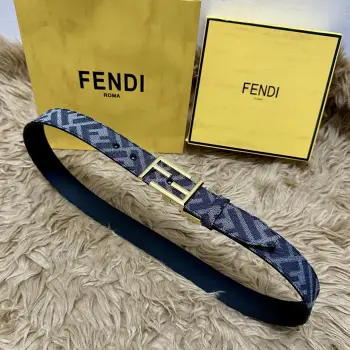 3.5CM FF motif men s classic leather belt Replica Fendi Mens Belts