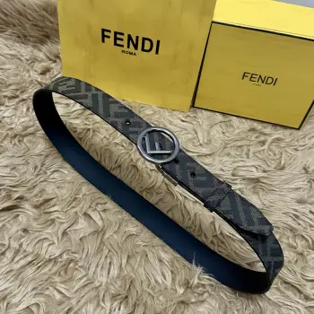 3.5CM FF motif men s classic leather belt Replica Fendi Mens Belts