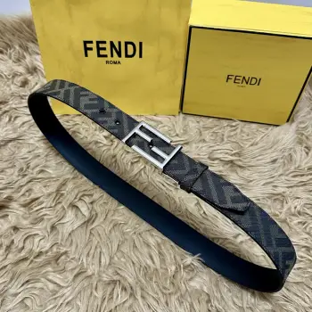 3.5CM FF motif men s classic leather belt Replica Fendi Mens Belts