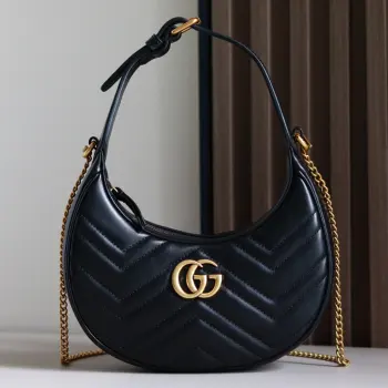 699514 GG Marmont Half-Moon Bag Replica Gucci womens bags