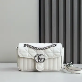 446744 GG Silver Marmont Aria Mini Crossbody Bag Replica Gucci womens bags