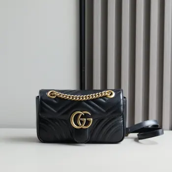 446744 GG Marmont Chevron Chain Bag Replica Gucci womens bags