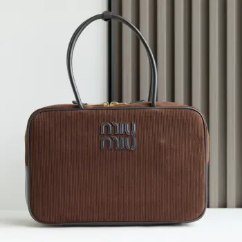 5bb163 Corduroy Bowling Satchel Ladies Handbag Replica MIU MIU womens bags