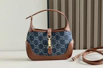 637092 GUCCI DENIM Shoulder Bag 19cm Replica Gucci womens bags