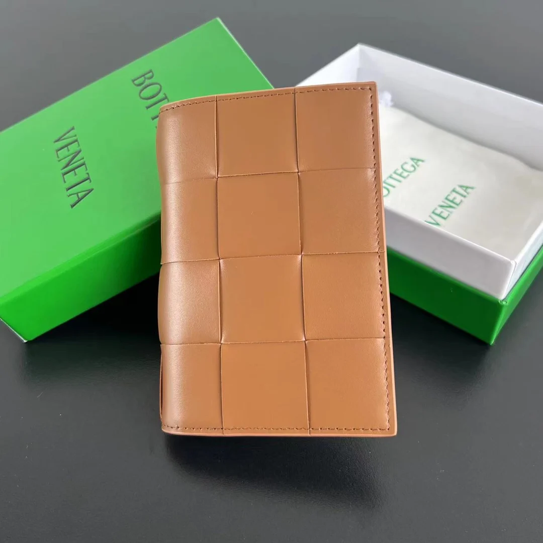 Bottega Veneta 777046 Lambskin Cassette Passport Holder