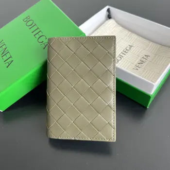 607482 New Woven Passport Holder Replica Bottega Veneta wallets