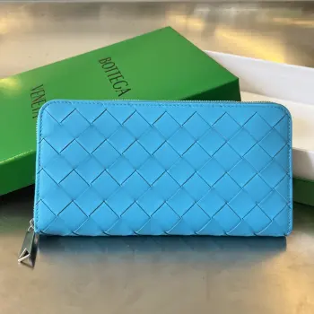 593217 Men s Woven Wallet with Zipper Replica Bottega Veneta wallets