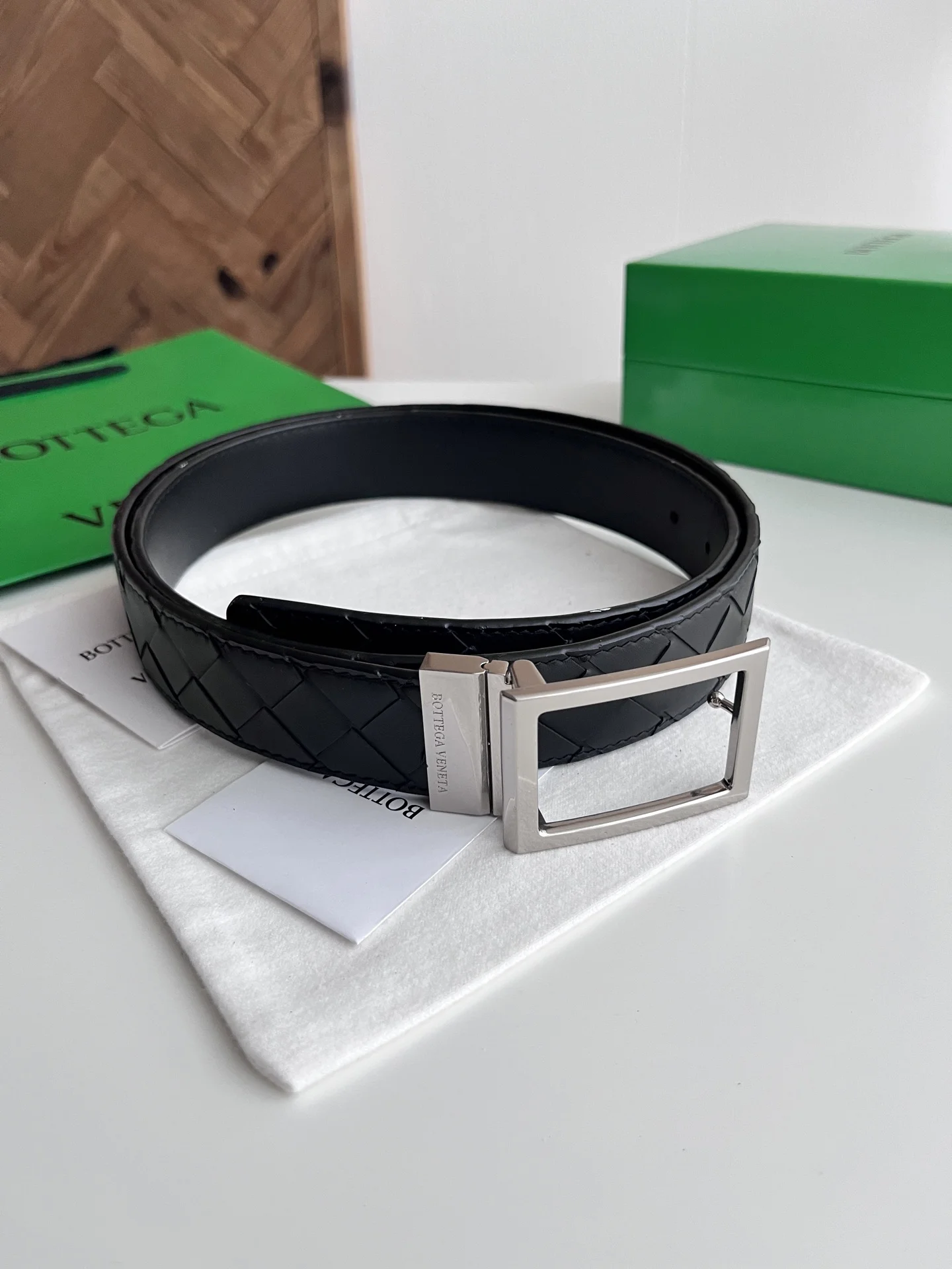 Bottega Veneta Width 35MM 2025 intreccio large woven pattern new men s woven belt