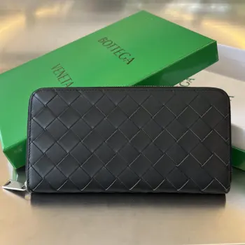 593217 Men s Braided Leather Wallet Replica Bottega Veneta wallets