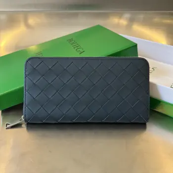 593217 Men s Woven Wallet with Zipper Replica Bottega Veneta wallets