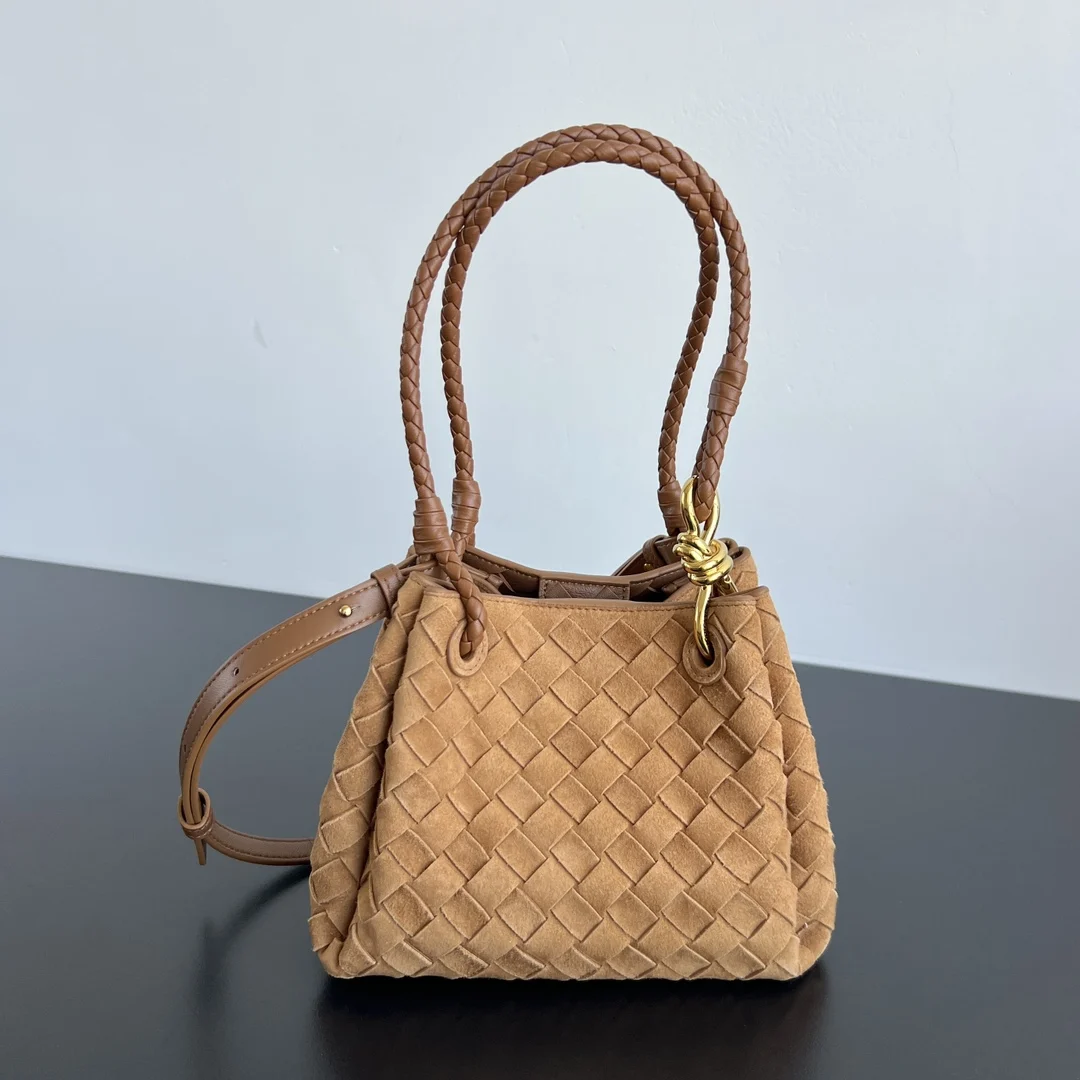 Bottega Veneta 796569 New Intrecciato Suede Shoulder Bag