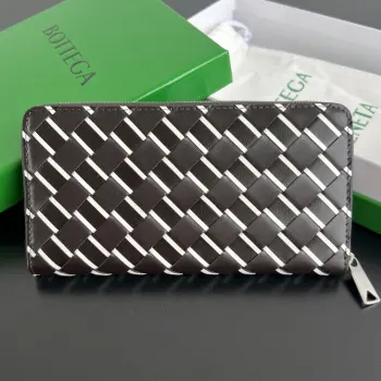 593217 Men s Braided Leather Wallet Replica Bottega Veneta wallets