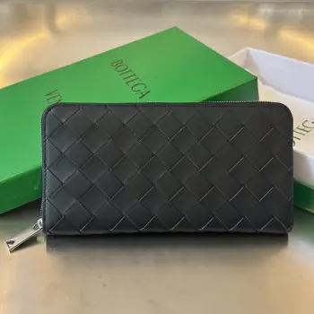 593217 Men s Braided Leather Wallet Replica Bottega Veneta wallets