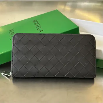 593217 Men s Woven Wallet with Zipper Replica Bottega Veneta wallets