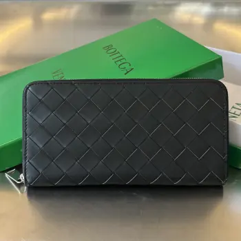 593217 Men s Woven Wallet, Zippered Men s Wallet Replica Bottega Veneta wallets