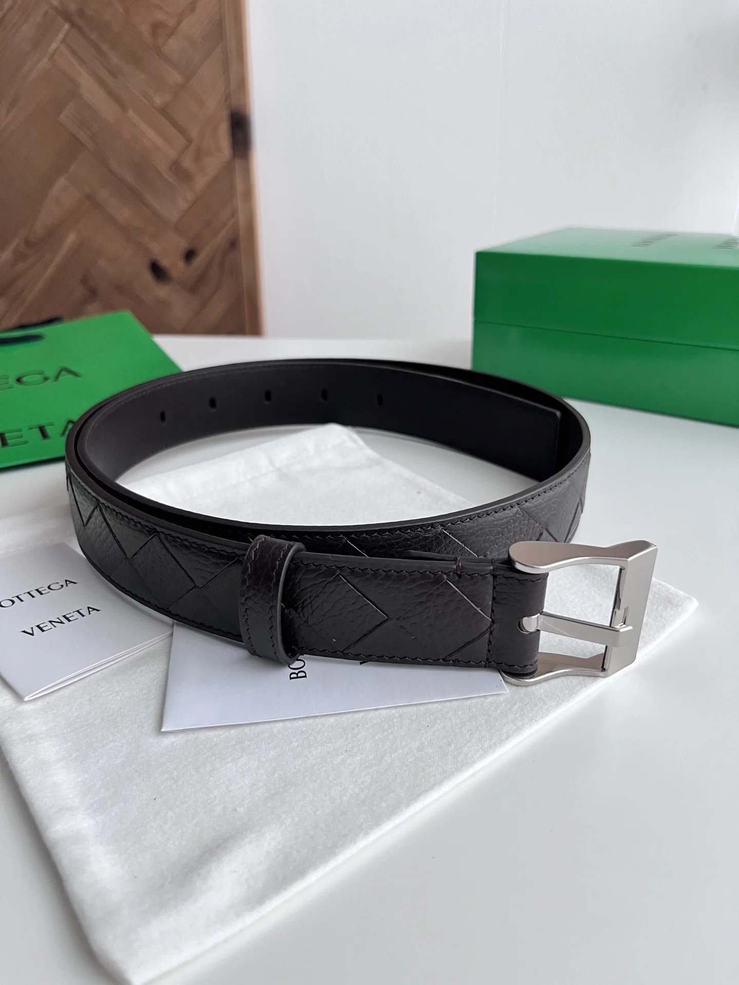 Bottega Veneta 35MM 2025 intreccio new men s woven belt Bottega Veneta 35MM 2025 intreccio new men s woven belt
