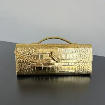 741511 Crocodile-Embossed Clutch Long Wallet Replica Bottega Veneta handbags