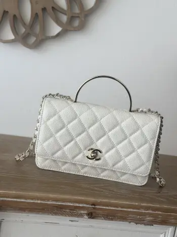 66008 New Enamel Buckle Handle Stewardess Bag Handbag Crossbody Bag Replica Chanel womens bags