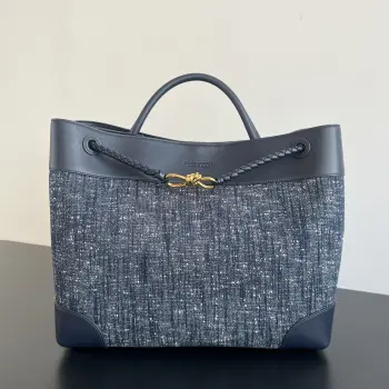 New Andiamo Denim Women s Tote Shoulder Bag Replica Bottega Veneta womens bags